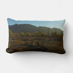 Saguaro Sunrise at Saguaro National Park Lumbar Cushion