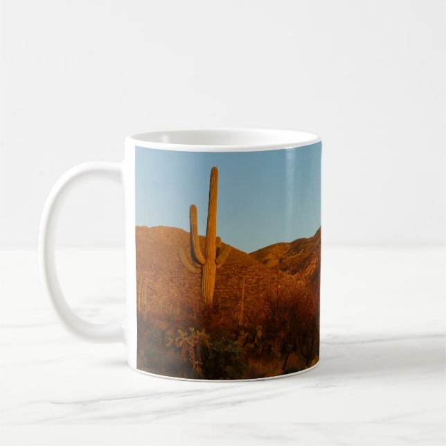 Saguaro Sunset I Arizona Desert Landscape Coffee Mug (Left)