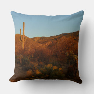 Saguaro Sunset I Arizona Desert Landscape Cushion