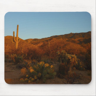 Saguaro Sunset I Arizona Desert Landscape Mouse Pad