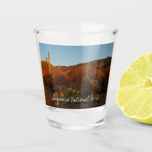 Saguaro Sunset I Arizona Desert Landscape Shot Glass