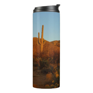 Saguaro Sunset I Arizona Desert Landscape Thermal Tumbler