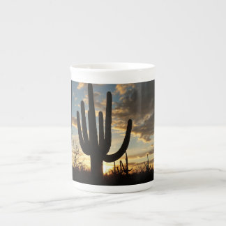 Saguaro Sunset II Arizona Desert Landscape Bone China Mug