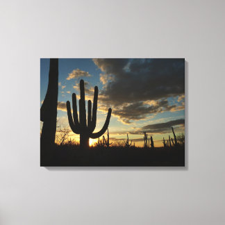 Saguaro Sunset II Arizona Desert Landscape Canvas Print