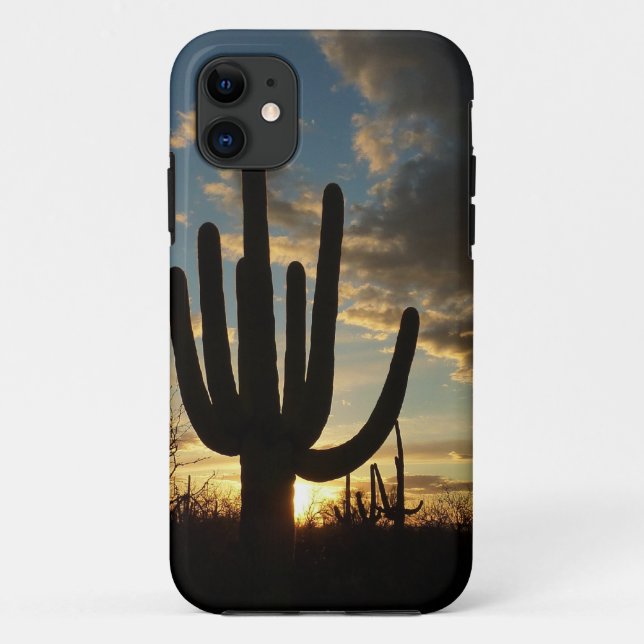 Saguaro Sunset II Arizona Desert Landscape Case-Mate iPhone Case (Back)
