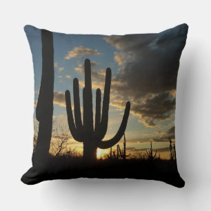 Saguaro Sunset II Arizona Desert Landscape Cushion