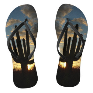 Saguaro Sunset II Arizona Desert Landscape Jandals