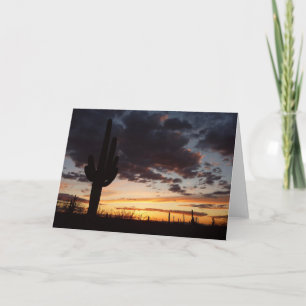Saguaro Sunset III Arizona Desert Landscape Card