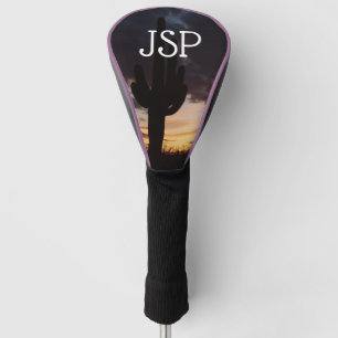 Saguaro Sunset III Arizona Desert Landscape Golf Head Cover