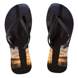 Saguaro Sunset III Arizona Desert Landscape Jandals