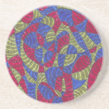 Sahar | Colorful Abstract Hand-Drawn Coasters