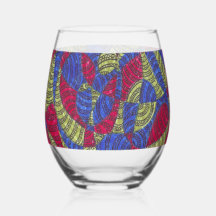 Sahar | Colorful Abstract Hand-Drawn Wine Glasses