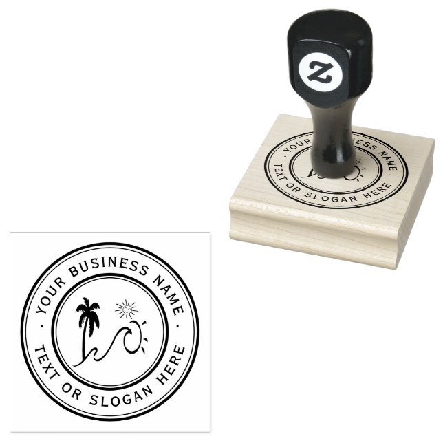 SAHARA Custom Business Logo Large  Rubber Stamp (Stamped)