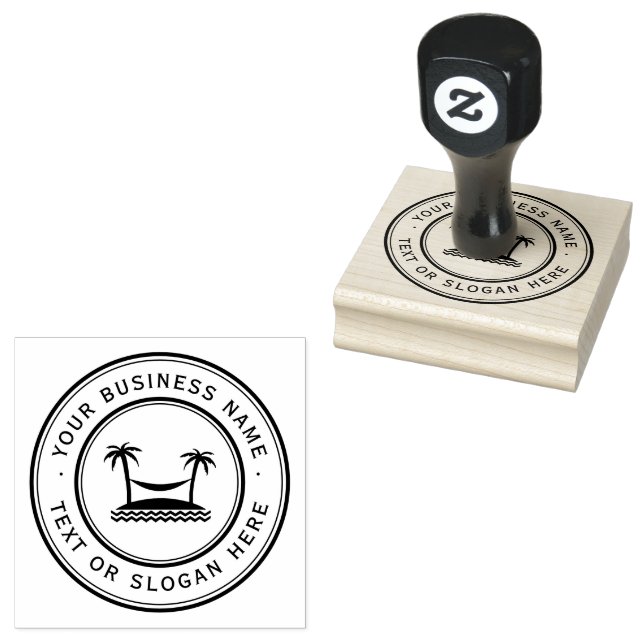 SAHARA Custom Business Logo Large  Rubber Stamp (Stamped)