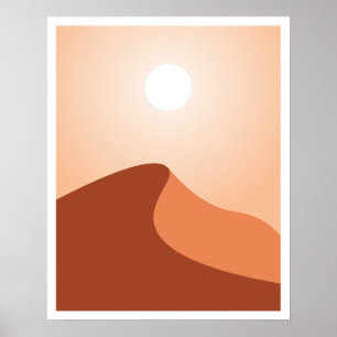 Sahara Desert Minimalist Art Poster