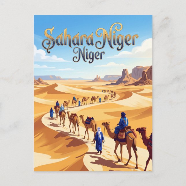 Sahara Desert Niger Postcard (Front)