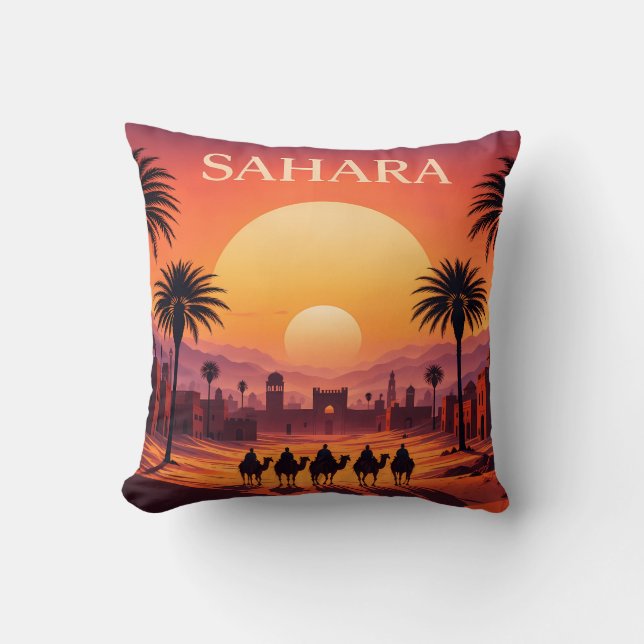 Sahara Desert Sunset Pillow (Front)