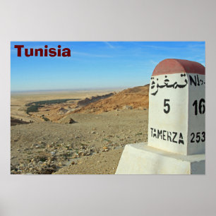 Sahara milestone, Tunisia Poster