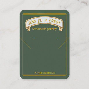 Sahara Nights Green Jewellery Display Calling Card