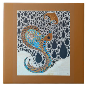 Sahara Pearls Tribal Exotic Peacock Tile