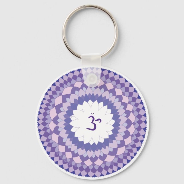 Sahasrara chakra mandala key ring (Front)