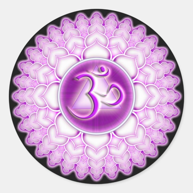 Sahasrara or Crown the 7th Chakra Classic Round Sticker (Front)