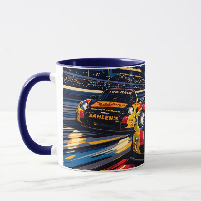 Sahlen racing in the night mug (Left)