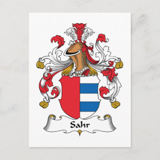 Sahr Family Crest Postcard