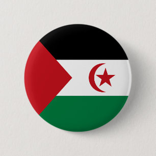 Sahrawi Arab Democratic Republic Flag 6 Cm Round Badge