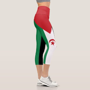 Sahrawi Arab Democratic Republic Flag Capri Leggings