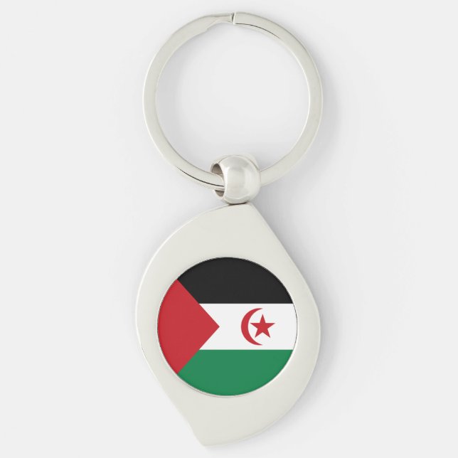 Sahrawi Arab Democratic Republic Flag Key Ring (Front)
