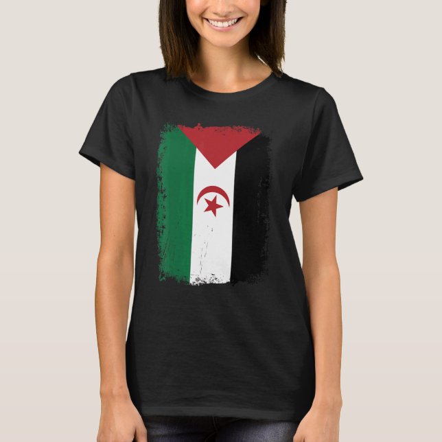 Sahrawi Arab Democratic Republic Flag Men Women Ki T-Shirt (Front)