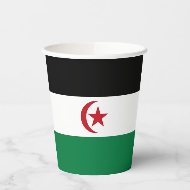Sahrawi Arab Democratic Republic Flag Paper Cups (Left)
