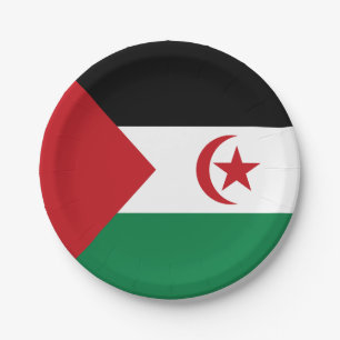 Sahrawi Arab Democratic Republic Flag Paper Plate