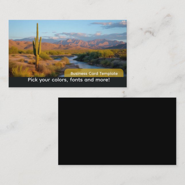 Sahuaro Desert Landscape Southwestern  Business Card (Front/Back)