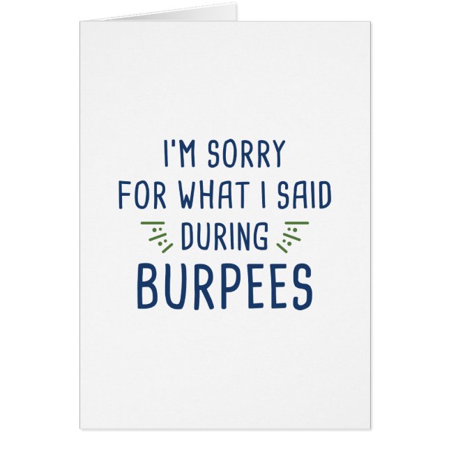 Said During Burpees (Front)