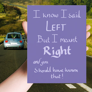 Said Left Funny Argument Quote Handwritten Purple Postcard