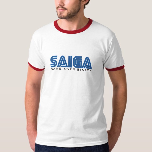 SAIGA 12 - Game Over B*atch T-Shirt (Front)