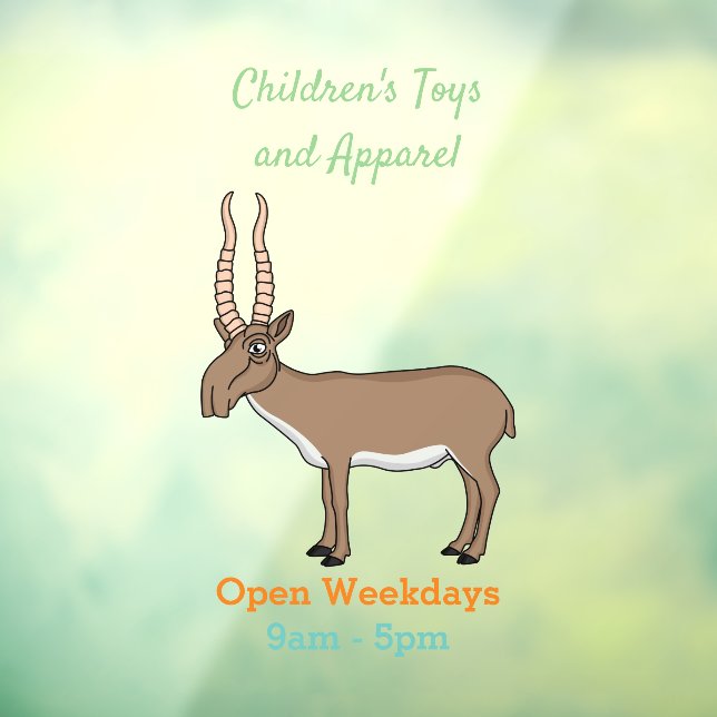 Saiga antelope cartoon illustration  (Sheet 3)