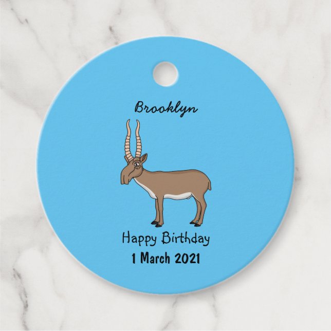 Saiga antelope cartoon illustration  favour tags (Front)