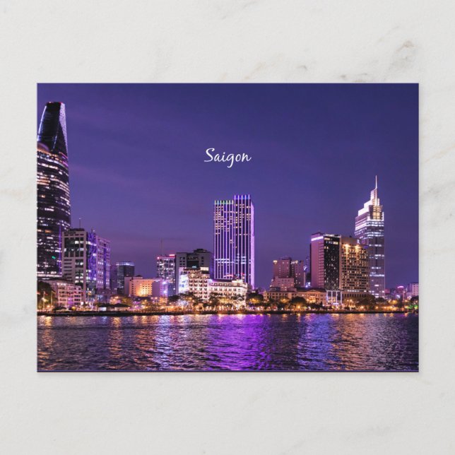 Saigon at night postcard (Front)