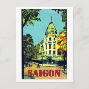 Saigon city, Ho chi minh, Vietnam, vintage travel Postcard