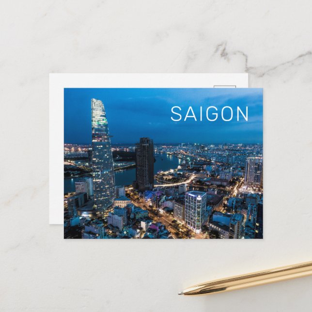 Saigon (Ho Chi Minh City) HCMC Vietnam Holiday Postcard (Front/Back In Situ)