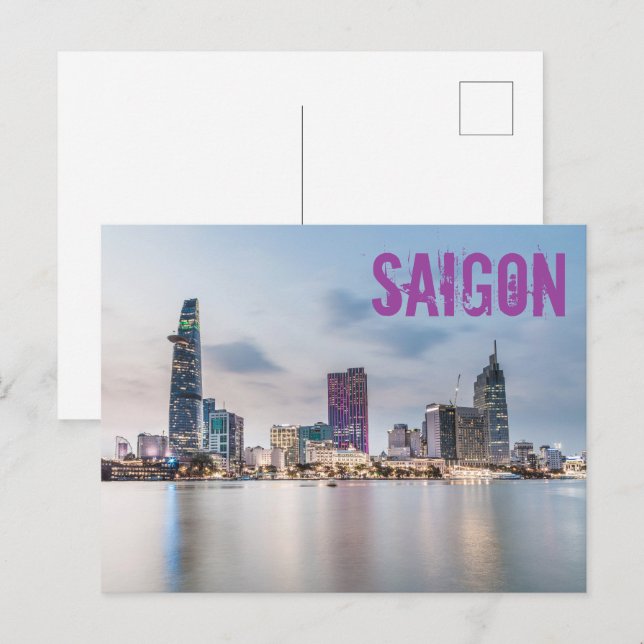 Saigon (Ho Chi Minh City) HCMC Vietnam souvenir Holiday Postcard (Front/Back)