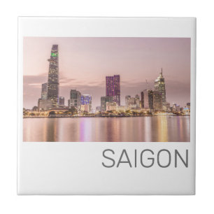 Saigon Ho Chi Minh City HCMC Vietnam Sunset Tile