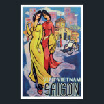 Saigon, Vietnam  - Vintage Art Deco Travel Print<br><div class="desc">Reproduction print of original travel poster promoting tourism to Saigon, Vietnam, restored digitally at artist's discretion. Perfect for your home wall decor. Frame it and this would make a beautiful retro style room decoration in a bar, cafe, restaurant, home theater, office or den. From extra small to maximum size available....</div>