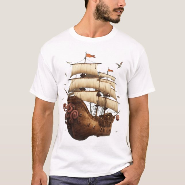 Sail and Anchor T-Shirt – Navigating Life'sJourney (Front)