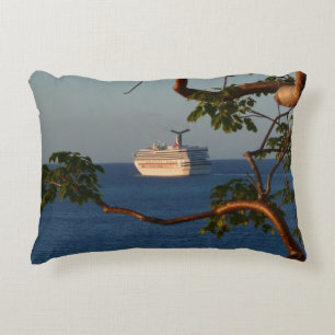 Sail Away at Sunset I Cruise Vacation Decorative Cushion