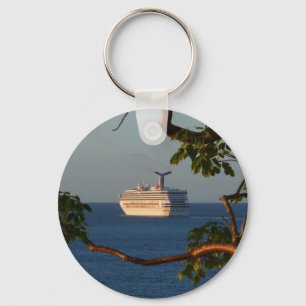 Sail Away at Sunset I Cruise Vacation Key Ring