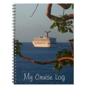 Sail Away at Sunset I Cruise Vacation Spiral Notebook